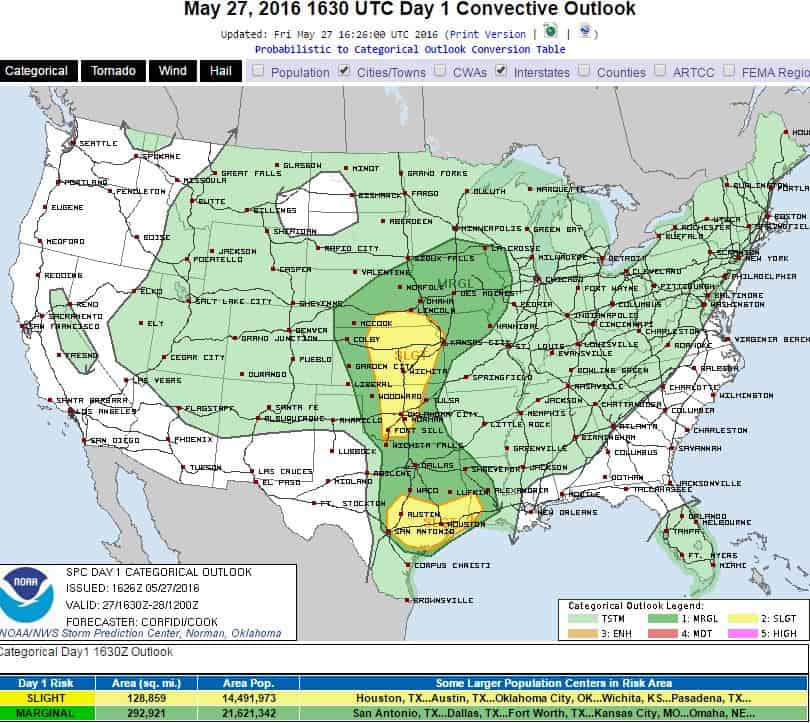 Severe Weather Risk for Friday.