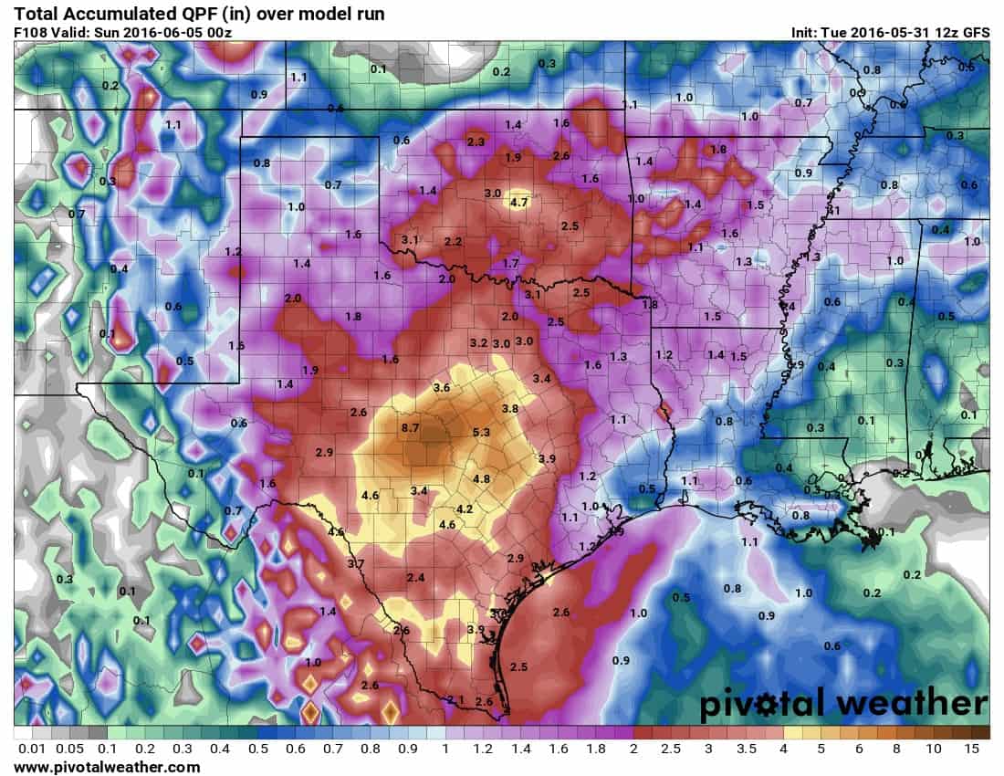 Copious Rain Amounts for the Week