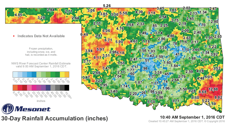 Final August Rainfall