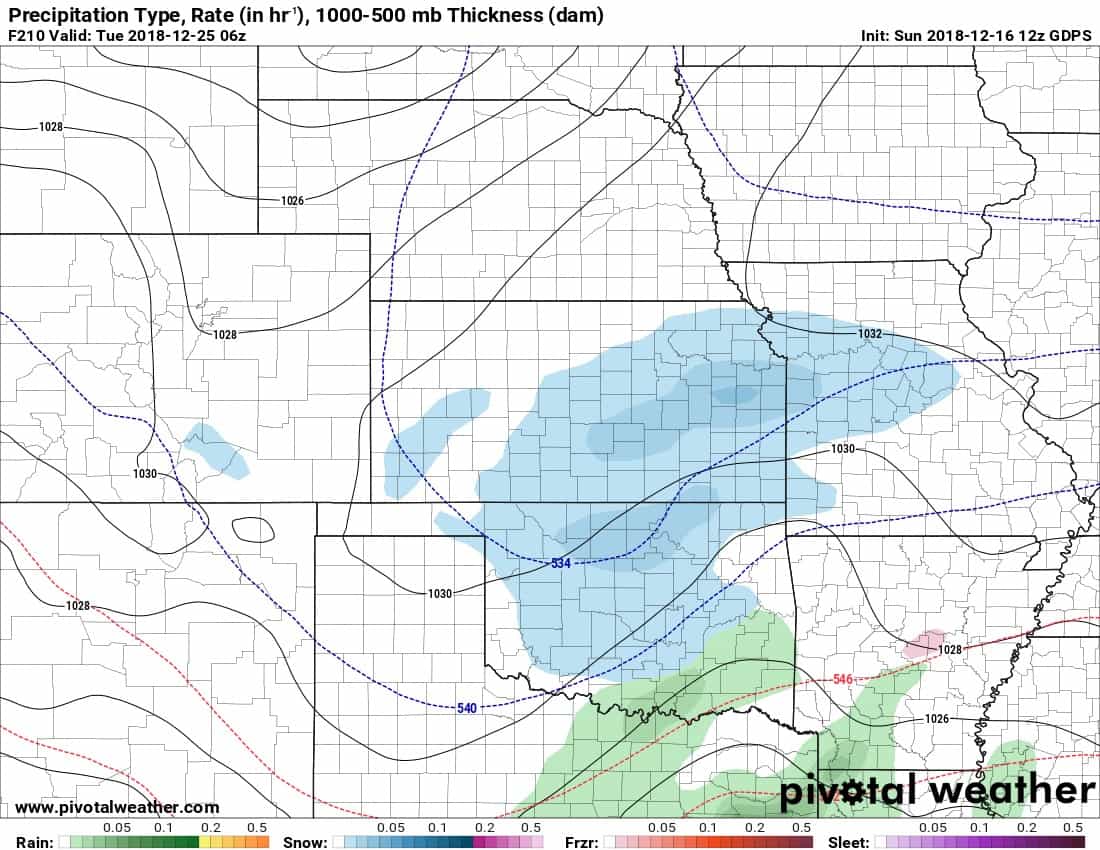 First Look at a Potential White Christmas…