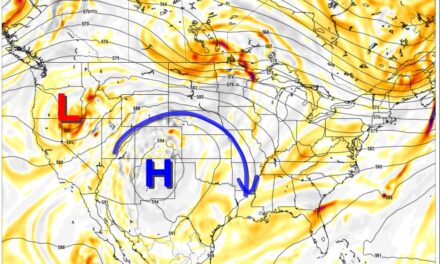 Weak Front Tuesday, 100 Degrees Friday